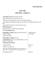 Giáo án Tiếng Việt 2 tuần 33 bài: Tập viết  Chữ hoa V (kiểu 2)