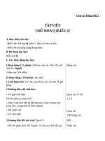 Giáo án Tiếng Việt 2 tuần 32 bài: Tập viết  Chữ hoa Q (kiểu 2)