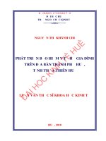 Phát triển bảo hiểm y tế hộ gia đình trên địa bàn thành phố huế, tỉnh thừa thiên huế 
