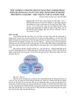 TRẮC NGHIỆM VÀ PHƯƠNG PHÁP SỬ DỤNG TRẮC NGHIỆM TRONG KIỂM TRA ĐÁNH GIÁ CÁC KỸ NĂNG THỰC HÀNH TIẾNG Ở TRƯỜNG PHỔ THÔNG VÀ ĐẠI HỌC – THỰC TRẠNG VÀ ĐỀ XUẤT KIẾN NGHỊ