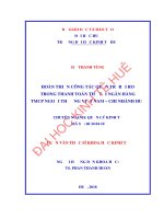 Hoàn thiện công tác quản trị rủi ro trong thanh toán thẻ tại ngân hàng TMCP ngoại thương việt nam – chi nhánh huế (tt) 