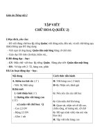 Giáo án Tiếng Việt 2 tuần 32 bài: Tập viết  Chữ hoa Q (kiểu 2)