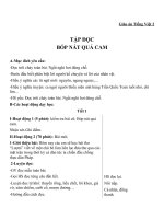 Giáo án Tiếng Việt 2 tuần 33 bài: Tập đọc  Bóp nát quả cam