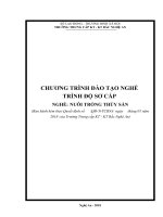 chương trình sơ cấp nuôi trồng thủy sản 2022