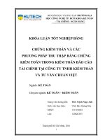 Bằng chứng kế toán và các phương pháp thu thập bằng chứng kiểm toán trong kiểm toán báo cáo tài chính tại công ty TNHH kiểm toán và tư vấn chuẩn việt 