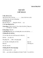 Giáo án Tiếng Việt 2 tuần 6 bài: Tập viết  Chữ hoa: Đ