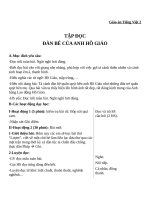 Giáo án Tiếng Việt 2 tuần 34 bài: Tập đọc  Đàn bê của anh Hồ Giáo