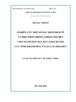 Nghiên cứu một số đặc điểm dịch tễ và biện pháp phòng chống sốt rét cho người dân ngủ rẫy ở hai huyện của tỉnh Khánh Hòa và Gia Lai (2014-2017) (FULL TEXT)