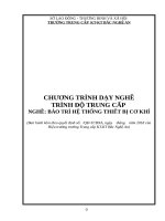 CTCT TC bao tri he thong thiet bi co khi theo thông tư 03 2017 SOẠN năm 2018 