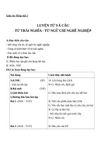 Giáo án Tiếng Việt 2 tuần 34 bài: Luyện từ và câu  Từ trái nghĩa. Mở rộng vốn từ: Từ ngữ chỉ nghề nghiệp