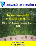 Chuyển giao CN ứng dụng MGIS Hệ thống thông tin địa lý ĐBSCL