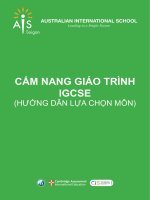 CẨM NANG GIÁO TRÌNH IGCSE (HƯỚNG DẪN LỰA CHỌN MÔN)