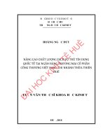 Nâng cao chất lượng dịch vụ thẻ tín dụng quốc tế tại ngân hàng thương mại cổ phần công thương việt nam – chi nhánh thừa thiên huế 