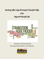 Hướng dẫn Lập kế hoạch Chuyển tiếp cho Người Khuyết tật