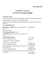 Giáo án Tiếng Việt 2 tuần 34 bài: Luyện từ và câu  Từ trái nghĩa. Mở rộng vốn từ: Từ ngữ chỉ nghề nghiệp