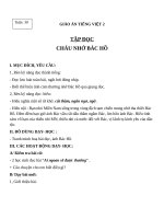 Giáo án Tiếng Việt 2 tuần 30 bài: Tập đọc  Cháu nhớ Bác Hồ