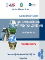 ĐÁNH GIÁ KẾT QUẢ THỰC HIỆN ĐỊNH HƯỚNG CHIẾN LƯỢC PHÁT TRIỂN THỦY LỢI VIỆT NAM