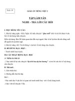 Giáo án Tiếng Việt 2 tuần 30 bài: Tập làm văn  Nghe  trả lời câu hỏi