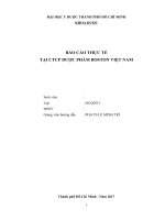 Báo cáo thực tế tại CTCP dược phẩm boston việt nam