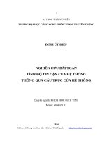 Nghiên cứu bài toán tính độ tin cậy của hệ thống thông qua cấu trúc của hệ thống 