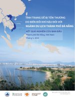 TÌNH TRẠNG DỄ BỊ TỔN THƯƠNG DO BIẾN ĐỔI KHÍ HẬU ĐỐI VỚI NGÀNH DU LỊCH THÀNH PHỐ ĐÀ NẴNG