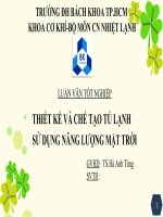 Thiết kế và chế tạo tủ lạnh sử dụng năng lượng mặt trời