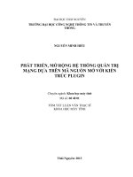 Phát triển, mở rộng hệ thống quản trị mạng dựa trên mã nguồn mở với kiến trúc plugin 