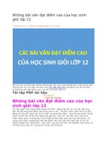 Những bài văn đạt điểm cao của học sinh giỏi lớp 12