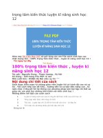 trọng tâm kiến thức luyện kĩ năng sinh học 12