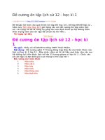 Đề cương ôn tập lịch sử 12