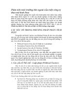 Phân tích môi trường bên ngoài của một công ty