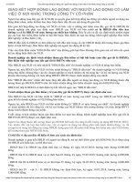 Giao kết hợp đồng lao động với người lao động có làm việc ở nơi khác trong công ty cổ phần