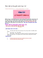 Tóm tắt lý thuyết sinh học 12