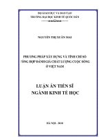 Phương pháp xây dựng và tính chỉ số tổng hợp đánh giá chất lượng cuộc sống ở Việt Nam