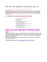 431 câu trắc nghiệm lí thuyết sinh học 12