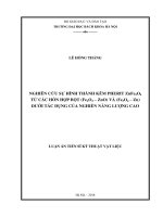 Nghiên cứu sự hình thành kẽm pherit ZnFe2O4 từ các hỗn hợp bột (Fe2O3 – ZnO) và (Fe3O4 – Zn) dưới tác dụng của nghiền năng lượng cao