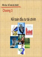 Chương 3: Kế toán đầu tư tài chính