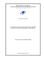 Tác động của đầu tư trực tiếp nước ngoài đến năng suất yếu tố tổng hợp các nước ASEAN 