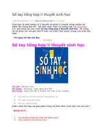 Sổ tay tổng hợp lí thuyết sinh học