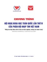HỘI NGHỊ KHOA HỌC TOÀN QUỐC LẦN THỨ IV CỦA PHÂN HỘI NHỊP TIM VIỆT NAM