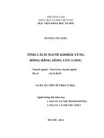 Tính cách người khmer vùng đồng bằng sông cửu long 