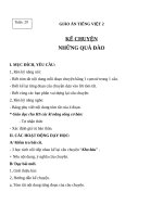 Giáo án Tiếng Việt 2 tuần 29 bài: Kể chuyện  Những quả đào