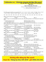Đề thi thử 2019 cực chuẩn môn Hóa  Đề 12 (Có lời giải)