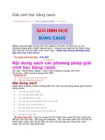 Giải sinh học bằng casio