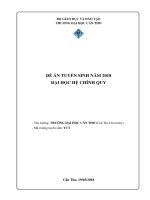 ĐỀ ÁN TUYỂN SINH NĂM 2018 ĐẠI HỌC HỆ CHÍNH QUY TRƯỜNG ĐẠI HỌC CẦN THƠ