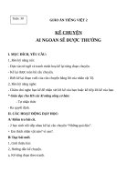 Giáo án Tiếng Việt 2 tuần 30 bài: Kể chuyện  Ai ngoan sẽ được thưởng