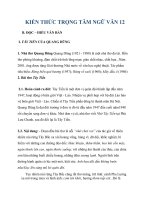 KIẾN THỨC TRỌNG TÂM NGỮ VĂN 12 ÔN THI THPT QUỐC GIA 2019