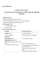 Giáo án Tiếng Việt 2 tuần 29 bài: Luyện từ và câu  Mở rộng vốn từ: Từ ngữ về cây cối, đặt và trả lời câu hỏi Để làm gì?