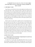 Lý thuyết về quản trị chất lượng toàn diện (TQM), lean (hệ thống sản xuất tinh gọn), 6 sigma, ISO 9000 ứng dụng vào DN 