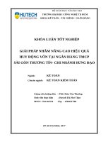 Giải pháp nhằm nâng cao hiệu quả huy động vốn tại ngân hàng TMCP sài gòn thương tín   chi nhánh hưng đạo 